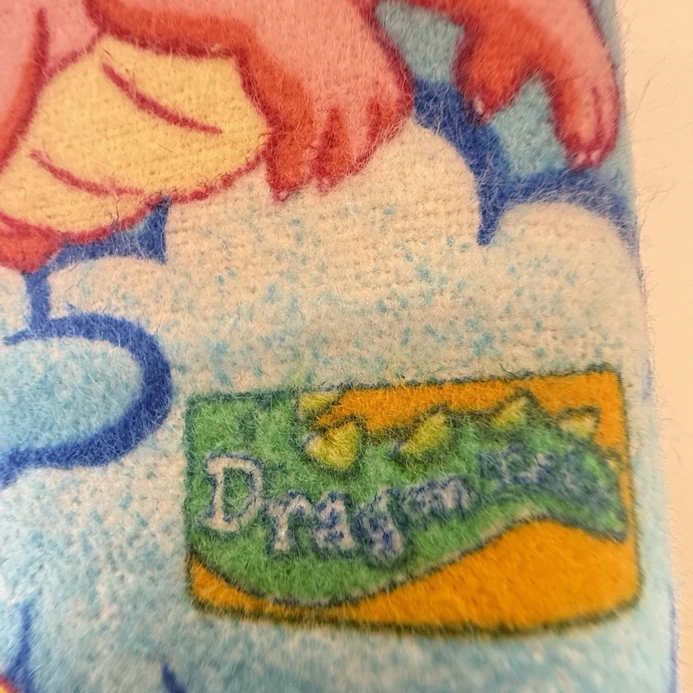 Vintage Y2K Dragon Tales Cassie Flannel Fabric 10x45 Quilting Sewing Craft USA